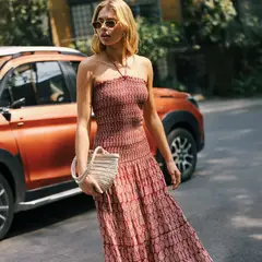 BROWNIE - Vestido Largo Estampado Mujer