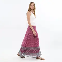 BROWNIE - Falda Larga Estampada Mujer