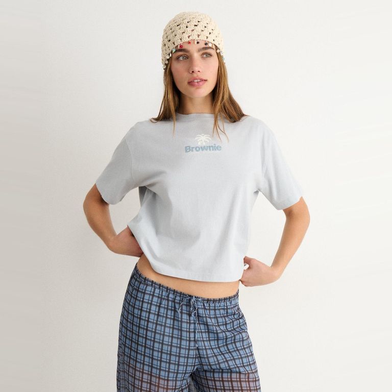 Polera Print Glitter 100% Algodón Mujer