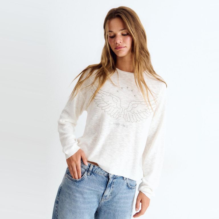 Sweater Tachas Algodón Mujer