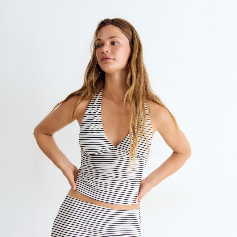 Top Rayado Viscosa Mujer
