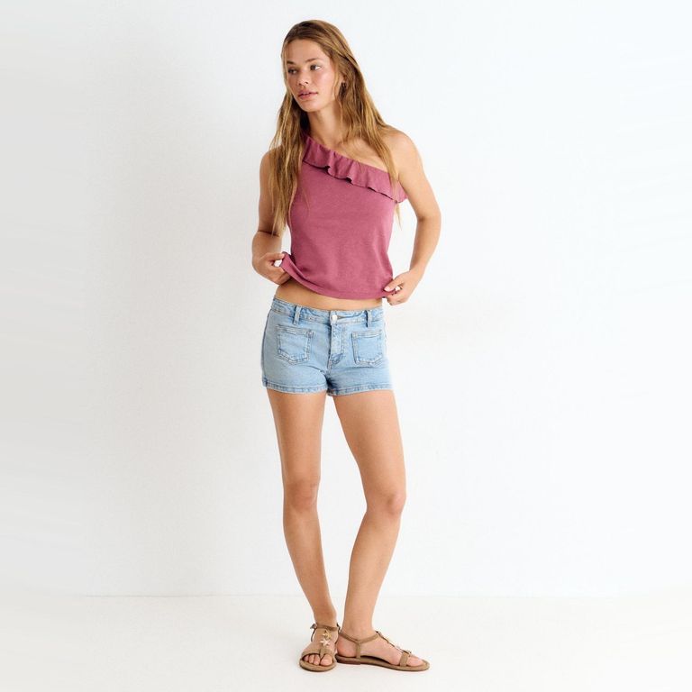 Polera Vuelos 100% Algodón Mujer
