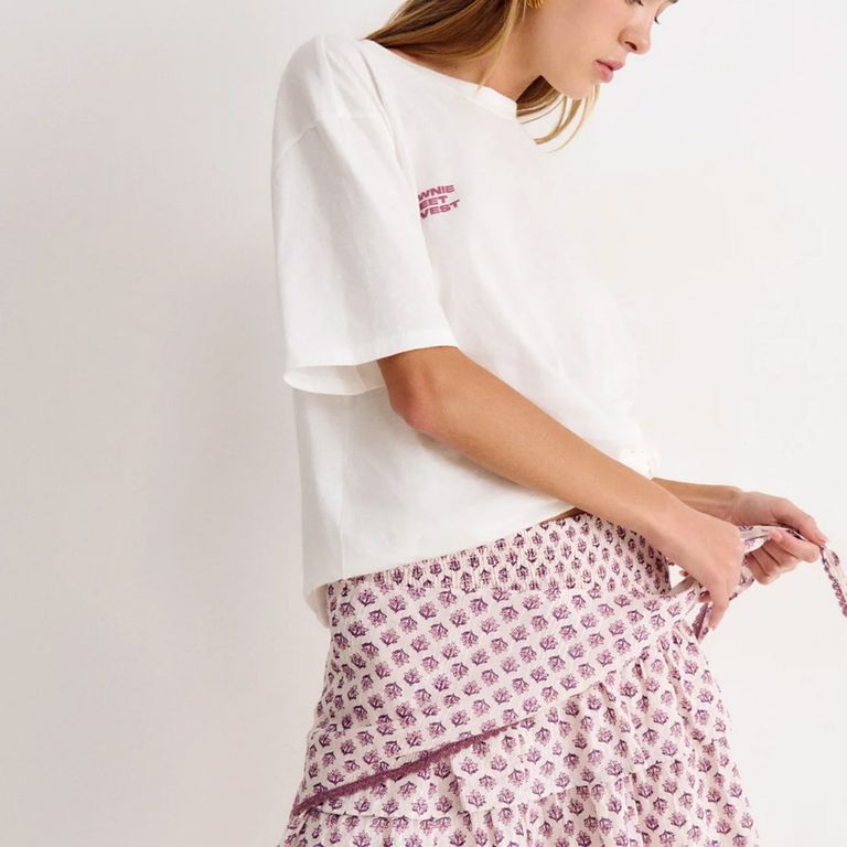 Falda Estampada Algodón Mujer