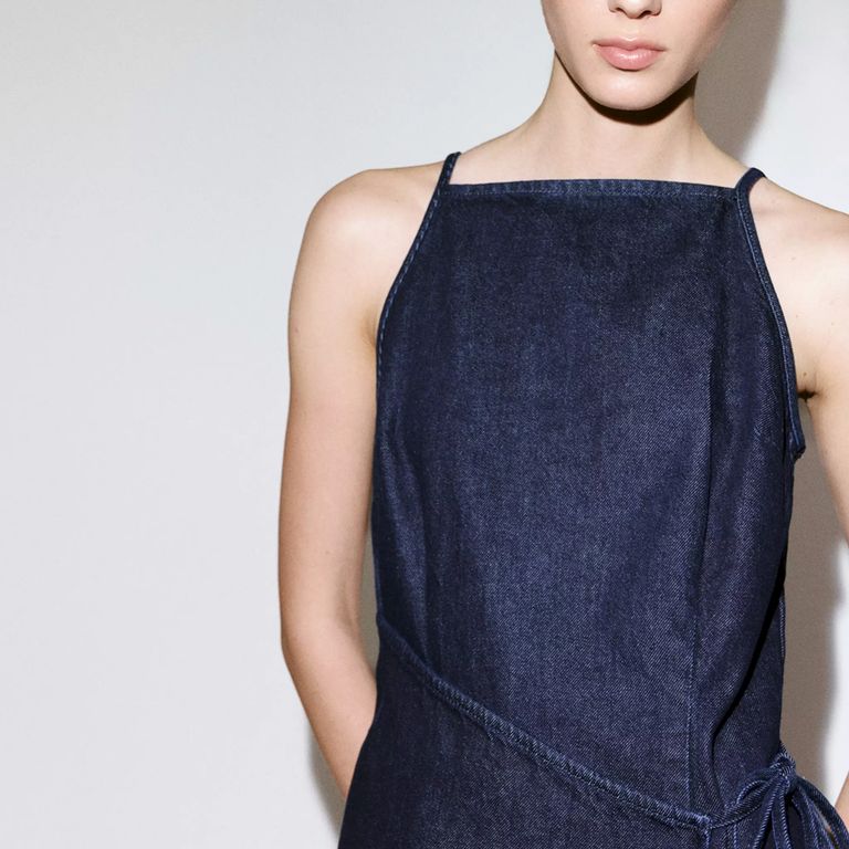 Vestido Vaquero Detalle Lazo Mujer