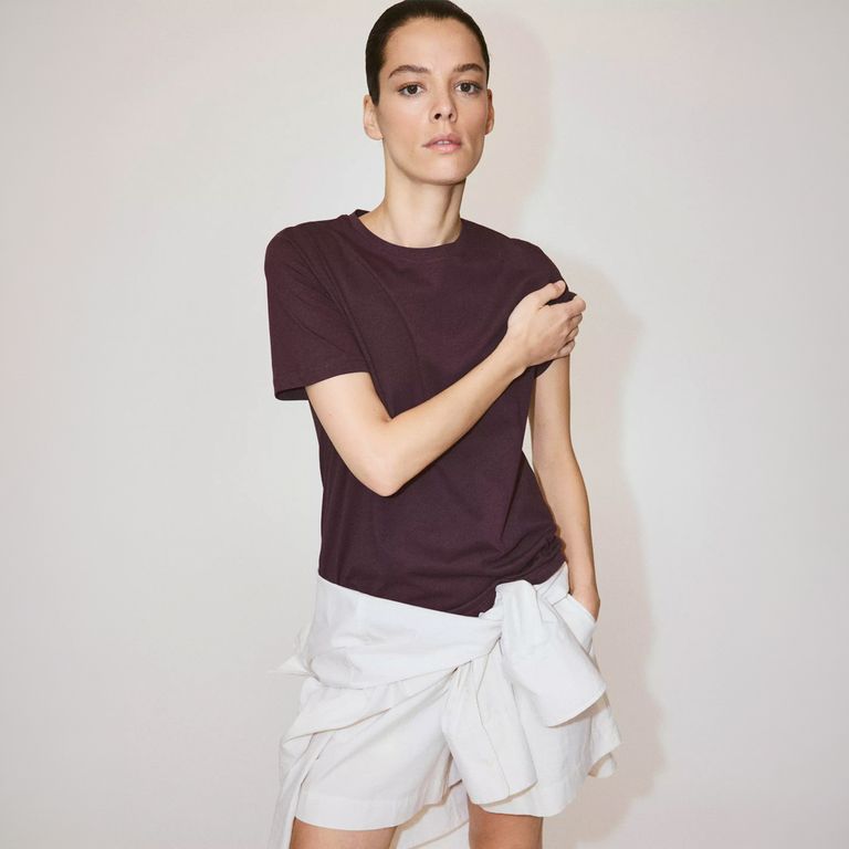 Polera Algodón Cuello Redondo Mujer