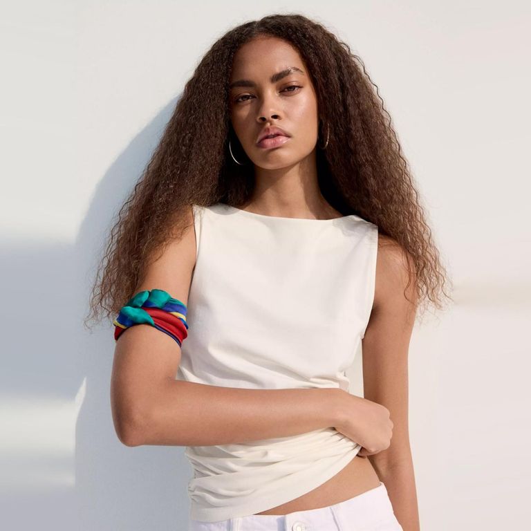 Top Algodón Drapeado Mujer