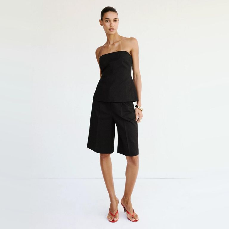 Bermudas Lino Rectas Mujer