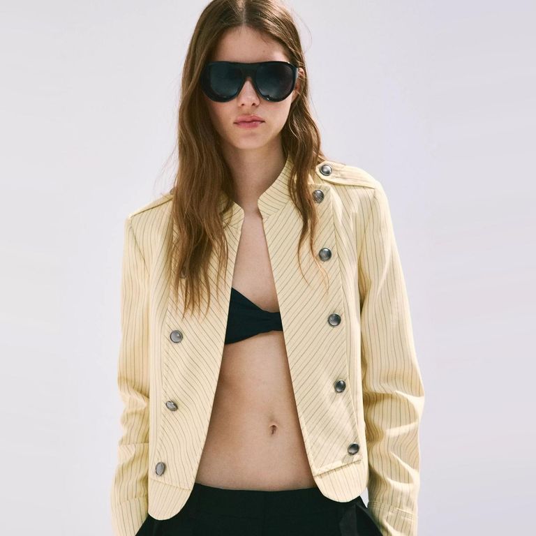 Chaqueta Raya Diplomática Botones Mujer