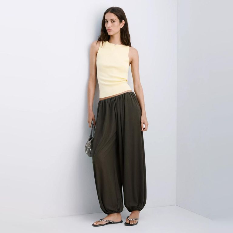 Top Punto Fino Cuello Barco Mujer
