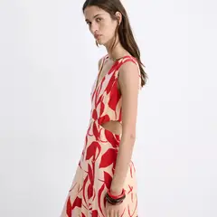 MANGO - Vestido Cut Out Estampado Floral Mujer