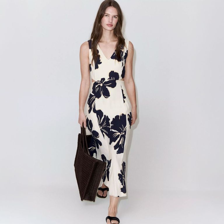 Vestido Cut Out Estampado Floral Mujer