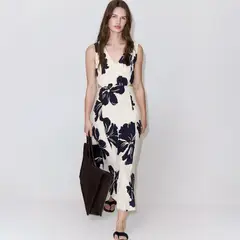 MANGO - Vestido Cut Out Estampado Floral Mujer