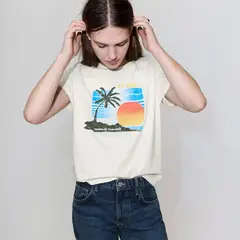 MANGO - Polera Algodón Estampada Mujer