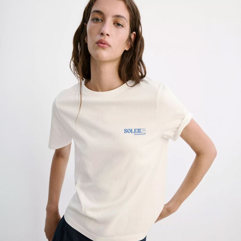 Polera Algodón Estampada Mujer
