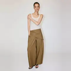 MANGO - Pantalón Recto Con Bufanda Extraíble Mujer