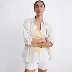 MANGO - Shorts Vaqueros Rectos Mujer