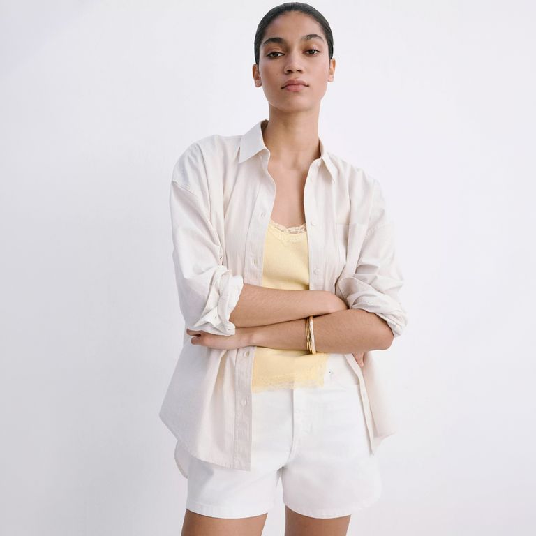 Shorts Vaqueros Rectos Mujer