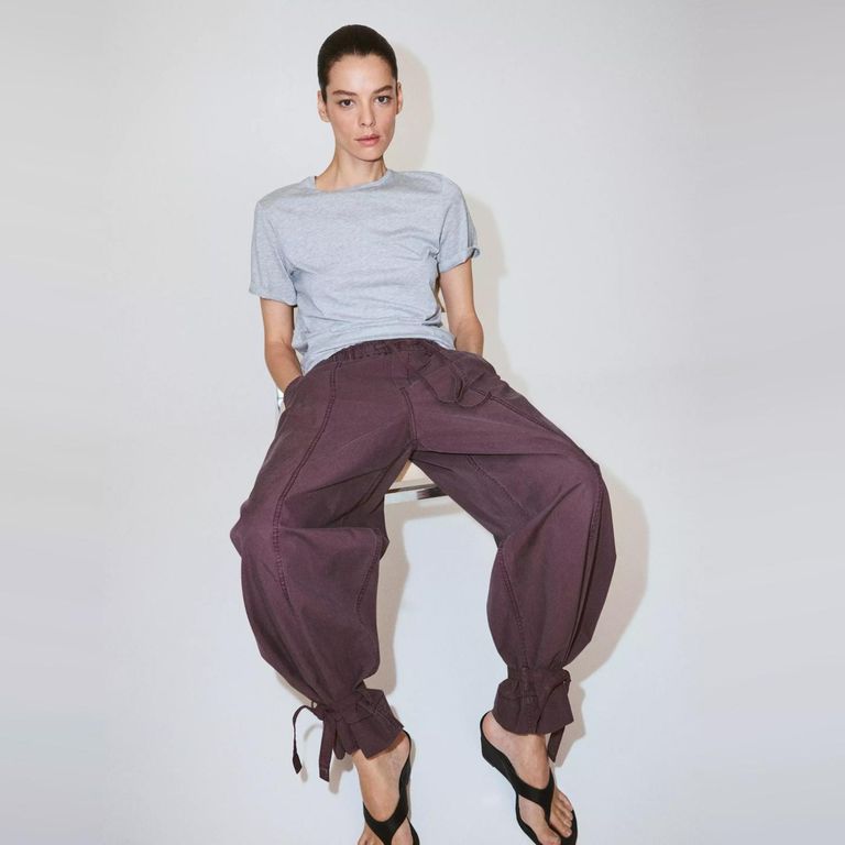Pantalón Bombacho Lazos Mujer