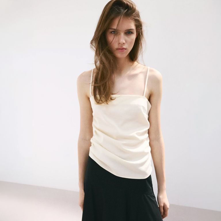 Top Tirantes Drapeado Mujer