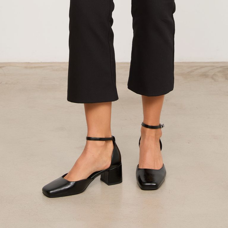 Zapato Formal Mujer Punta Cuadrada Negro