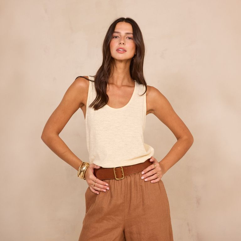 Polera Sin Mangas Algodón Mujer