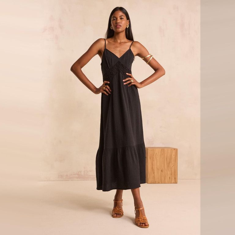 Vestido Largo 100% Algodón Mujer