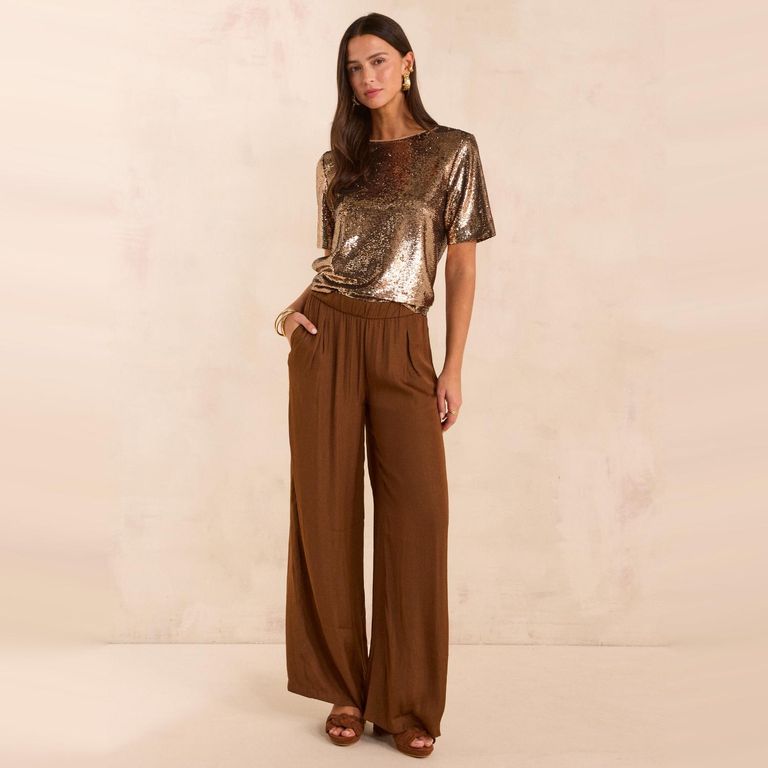 Pantalón Satinado Mujer