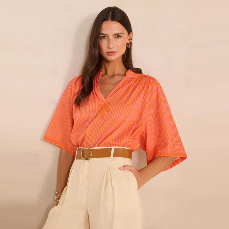 Blusa Rayas 100% Algodón Mujer