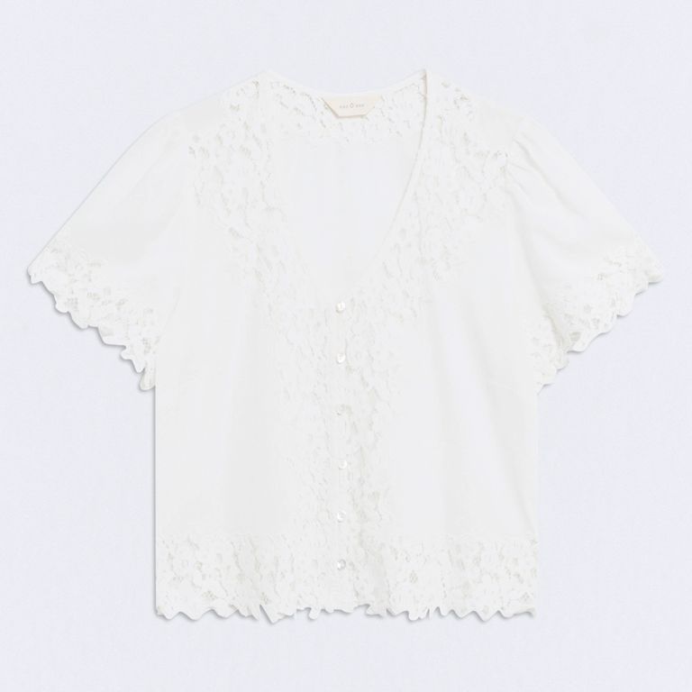Blusa Bordados 100% Algodón Mujer