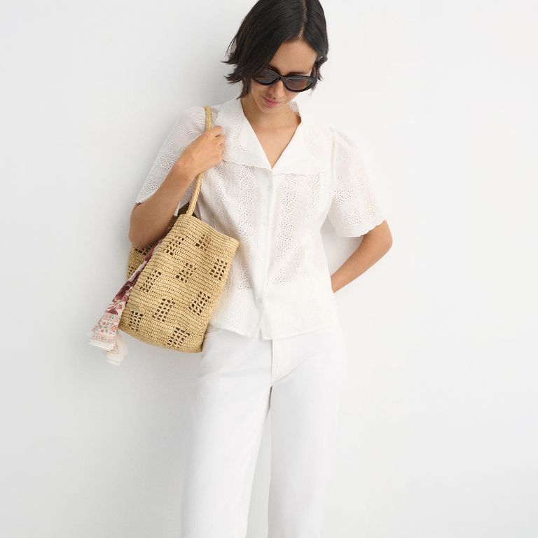 Blusa Bordados 100% Algodón Mujer