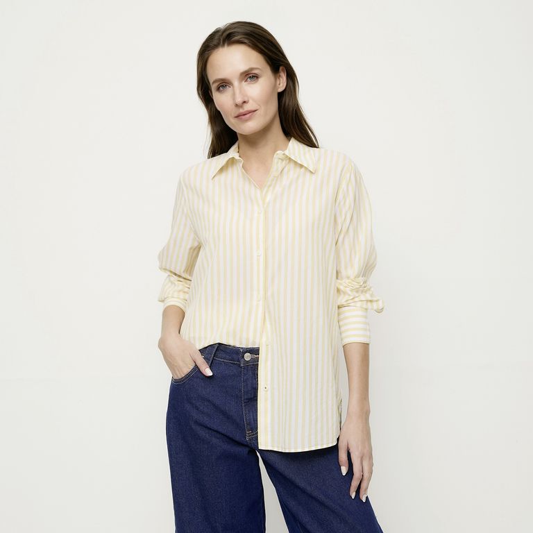 Blusa Rayas 100% Algodón Mujer