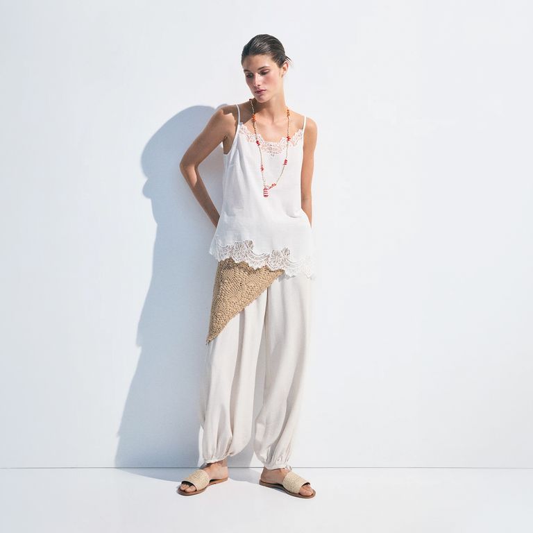 Pantalón Rayado Mujer
