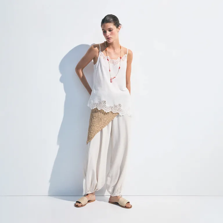 Pantalón Rayado Mujer