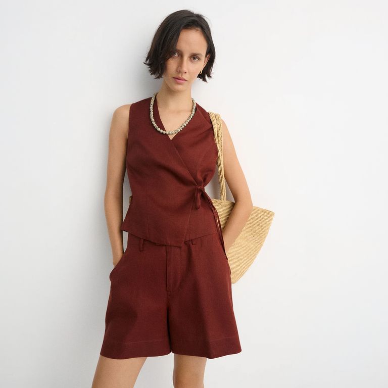 Short 100% Lino Mujer