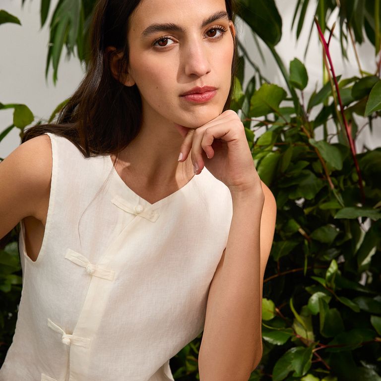 Vest 100% Lino Mujer