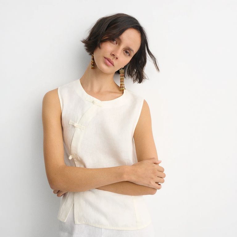 Vest 100% Lino Mujer