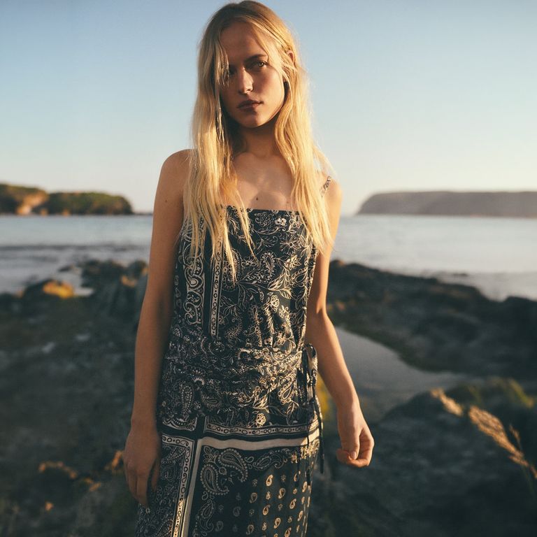 Vestido Estampado 100% Algodón Mujer