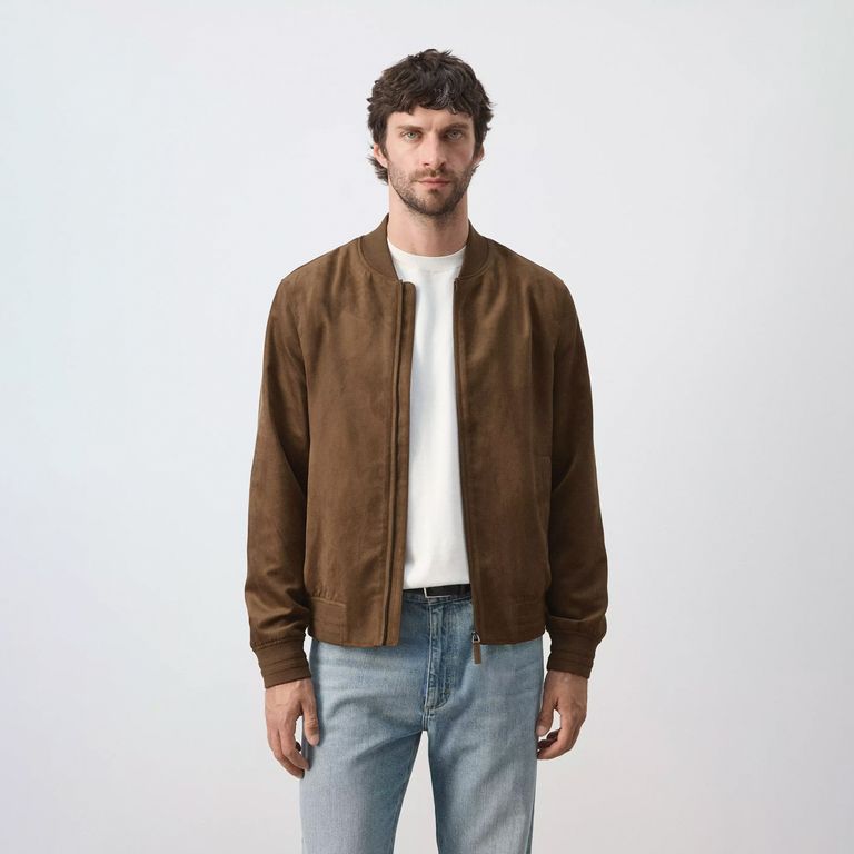 Chaqueta Bomber Efecto Ante Hombre