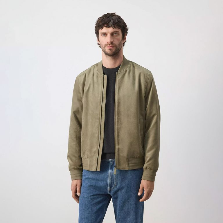 Chaqueta Bomber Efecto Ante Hombre