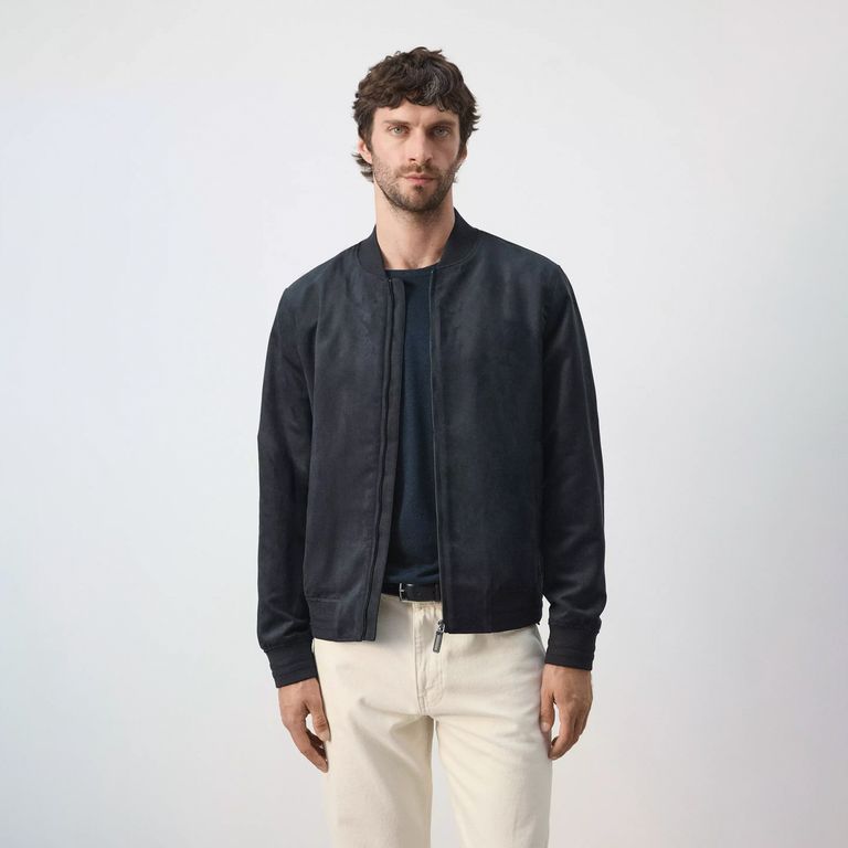 Chaqueta Bomber Efecto Ante Hombre