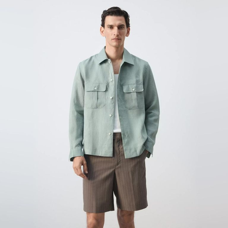 Sobrecamisa Regular Fit 100% Lino Hombre