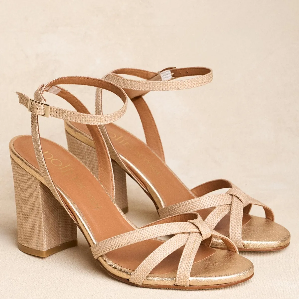 POLIN ET MOI - Sandalia Formal Mujer Beige Polin Et Moi