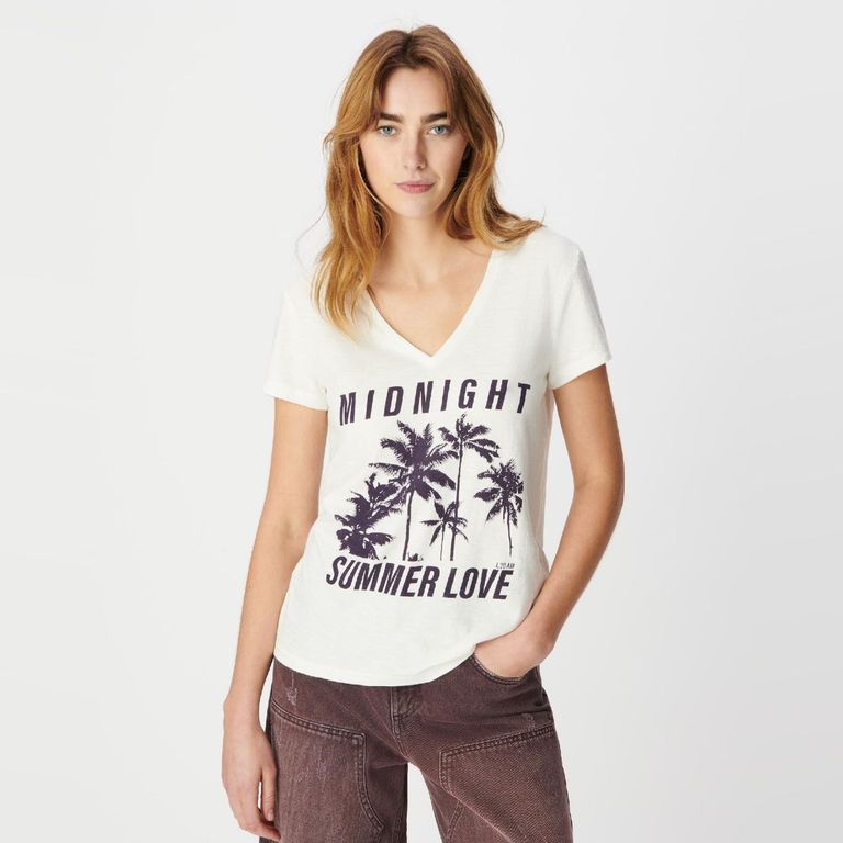 Polera Estampada 100% Algodón Mujer