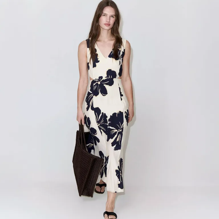 Vestido Cut Out Estampado Floral Mujer