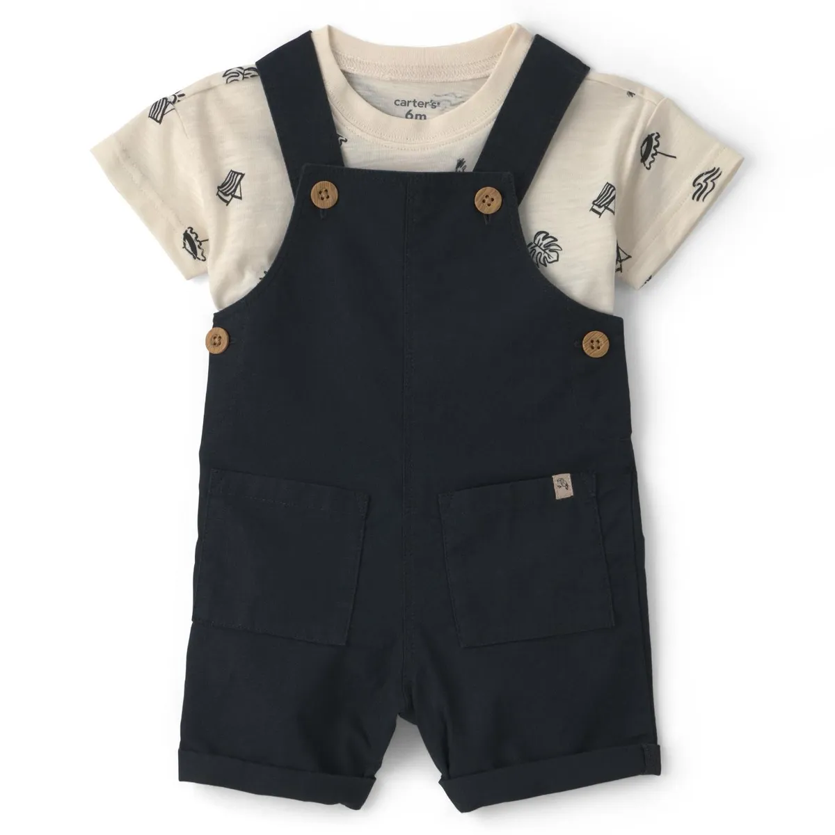CARTER'S - Conjunto 2 Piezas Polera Y Jardinera Bebé Niño Carter's