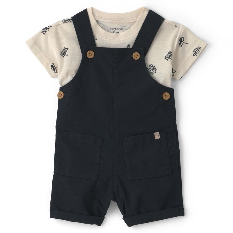 Conjunto 2 Piezas Polera Y Jardinera Bebé Niño