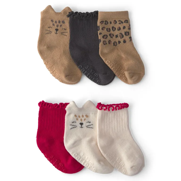 Pack 6 Pares de Calcetines Bebé Niña Carter´s