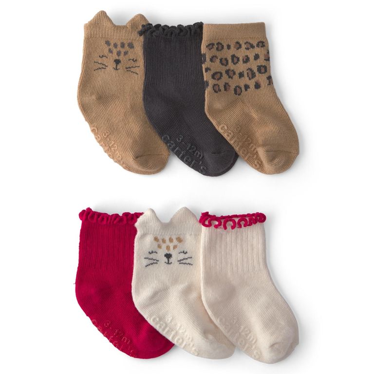 Pack 6 Pares de Calcetines Bebé Niña Carter´s