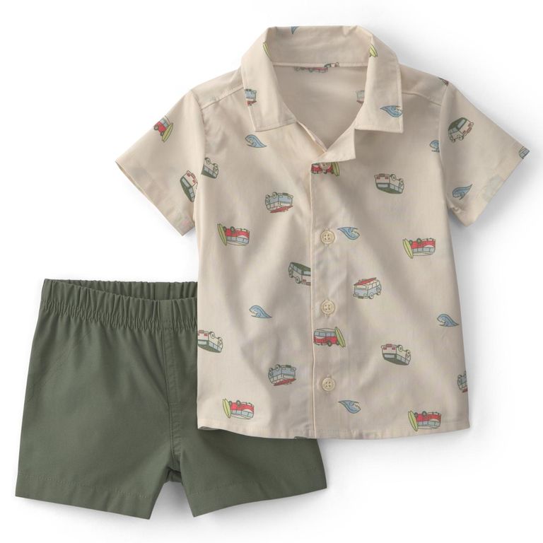 Conjunto 2 Piezas Camisa Y Short Bebé Niño