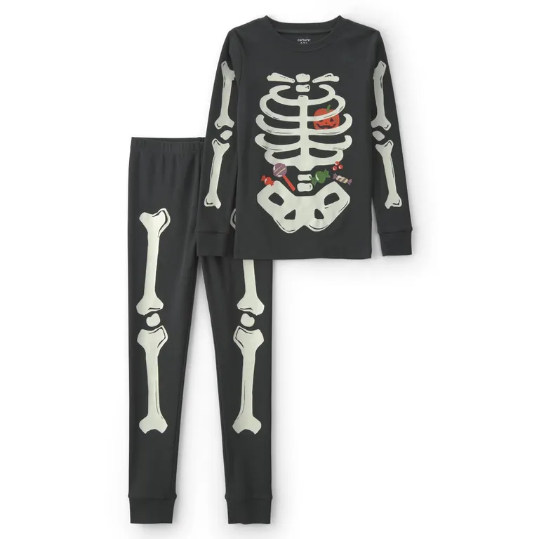 Pijama 2 Piezas Algodón Halloween Unisex 6 A 10 Años